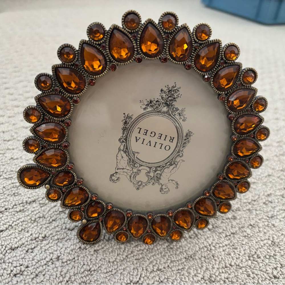 Olivia Riegel Amber Gemstone Round Picture Frame
